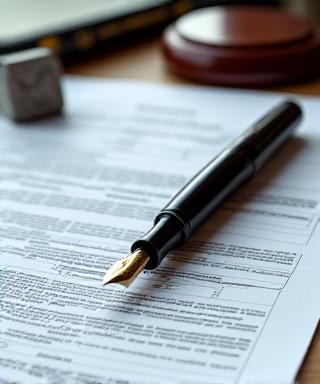 Legal professional reviewing heavy industry blueprints and contracts